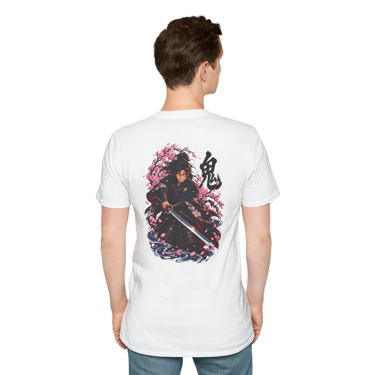 Samurai Under Cherry Blossoms Anime T-Shirt