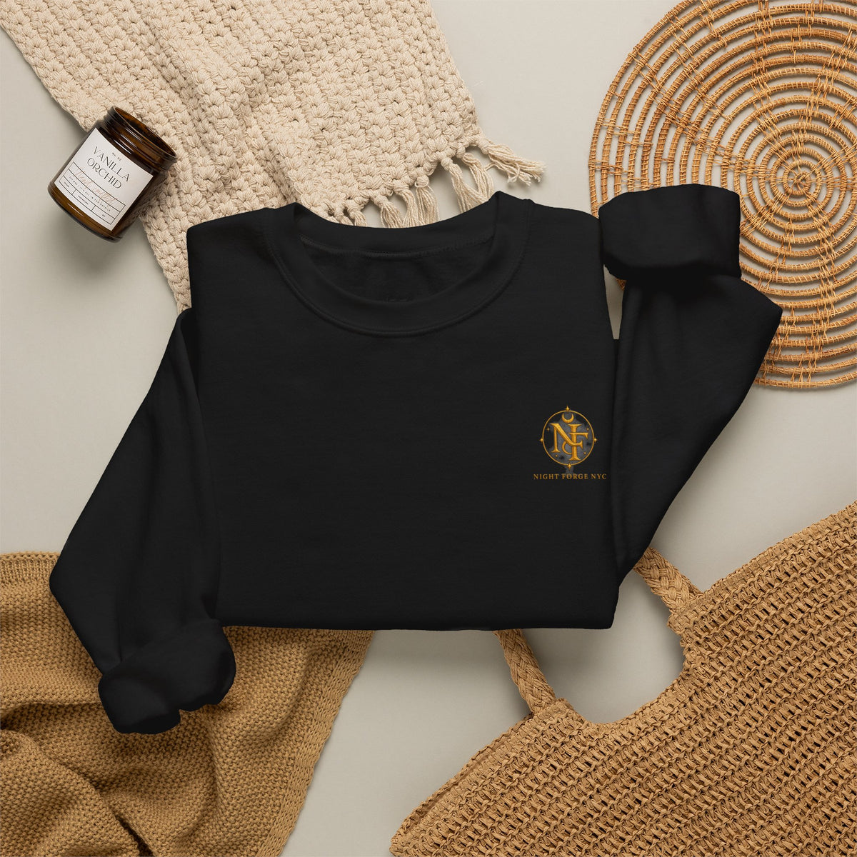 Night Force NYC Lion Graphic Crewneck Sweatshirt