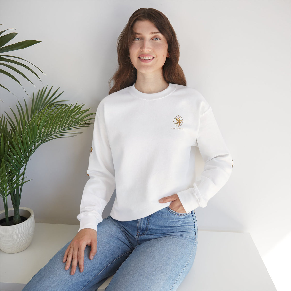 Night Force NYC Lion Graphic Crewneck Sweatshirt