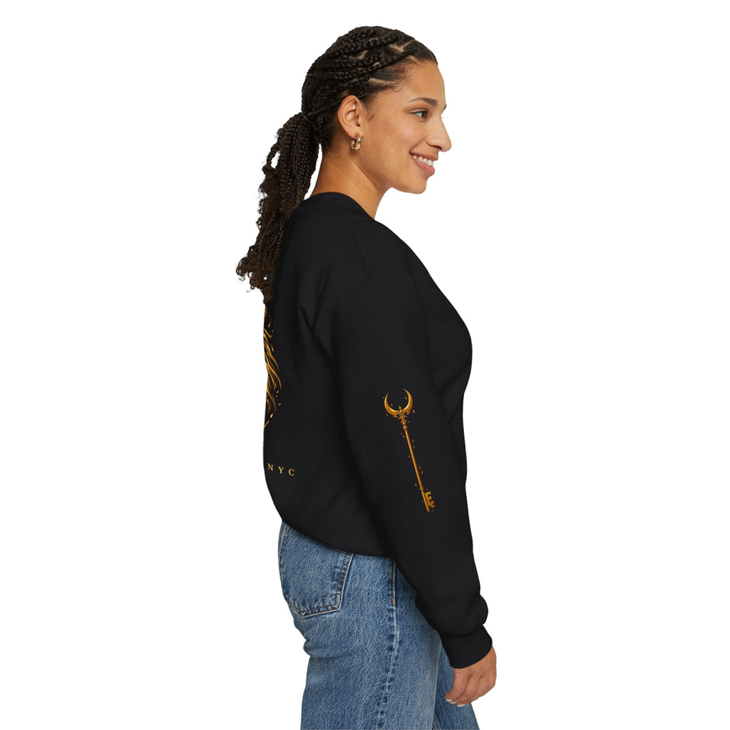 Night Forge NYC Lion Graphic Crewneck Sweatshirt
