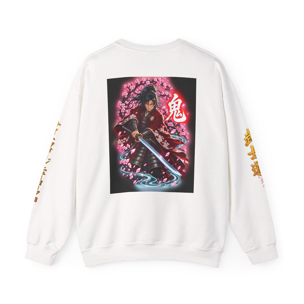 Japanese Samurai Cherry Blossom Crew Sweatshirt