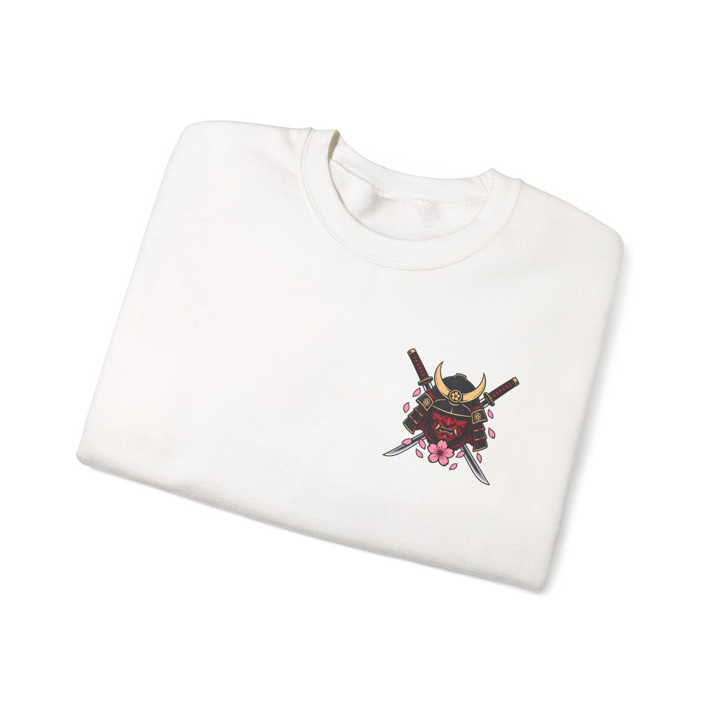 Japanese Samurai Cherry Blossom Crew Sweatshirt