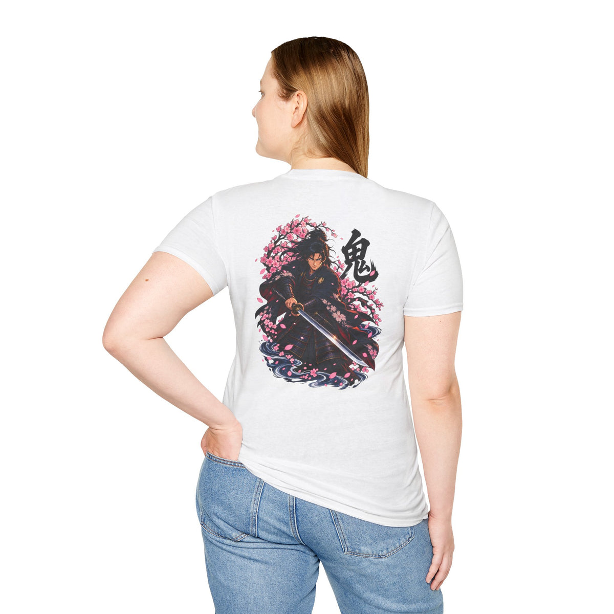 Samurai Under Cherry Blossoms Anime T-Shirt