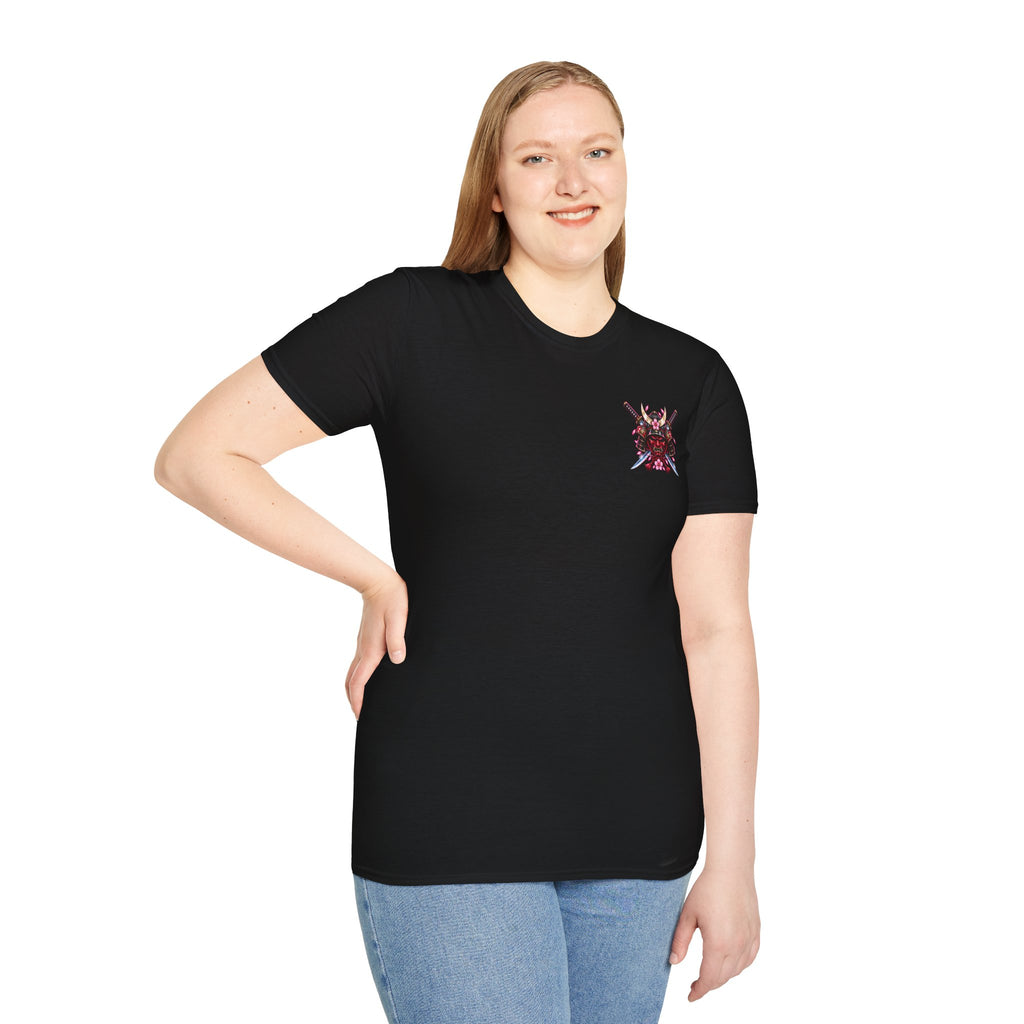 Japanese Samurai Warrior T-Shirt with Cherry Blossoms