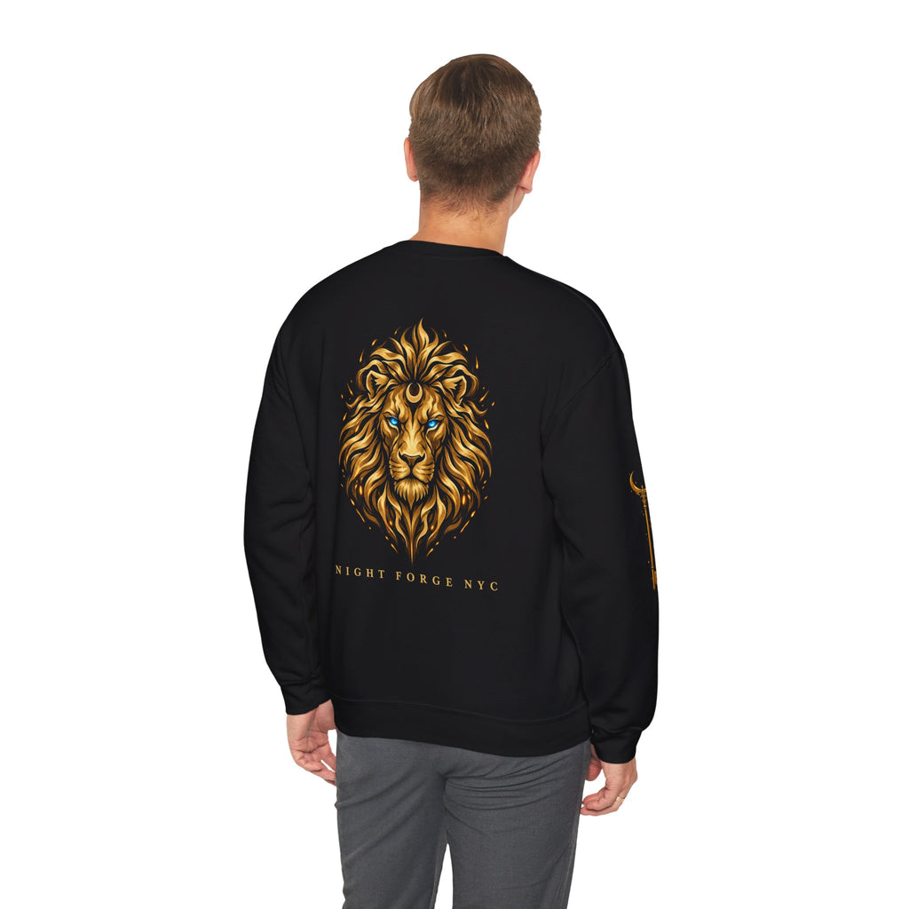 Night Forge NYC Lion Graphic Crewneck Sweatshirt