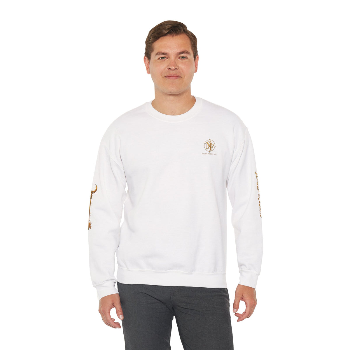 Night Force NYC Lion Graphic Crewneck Sweatshirt